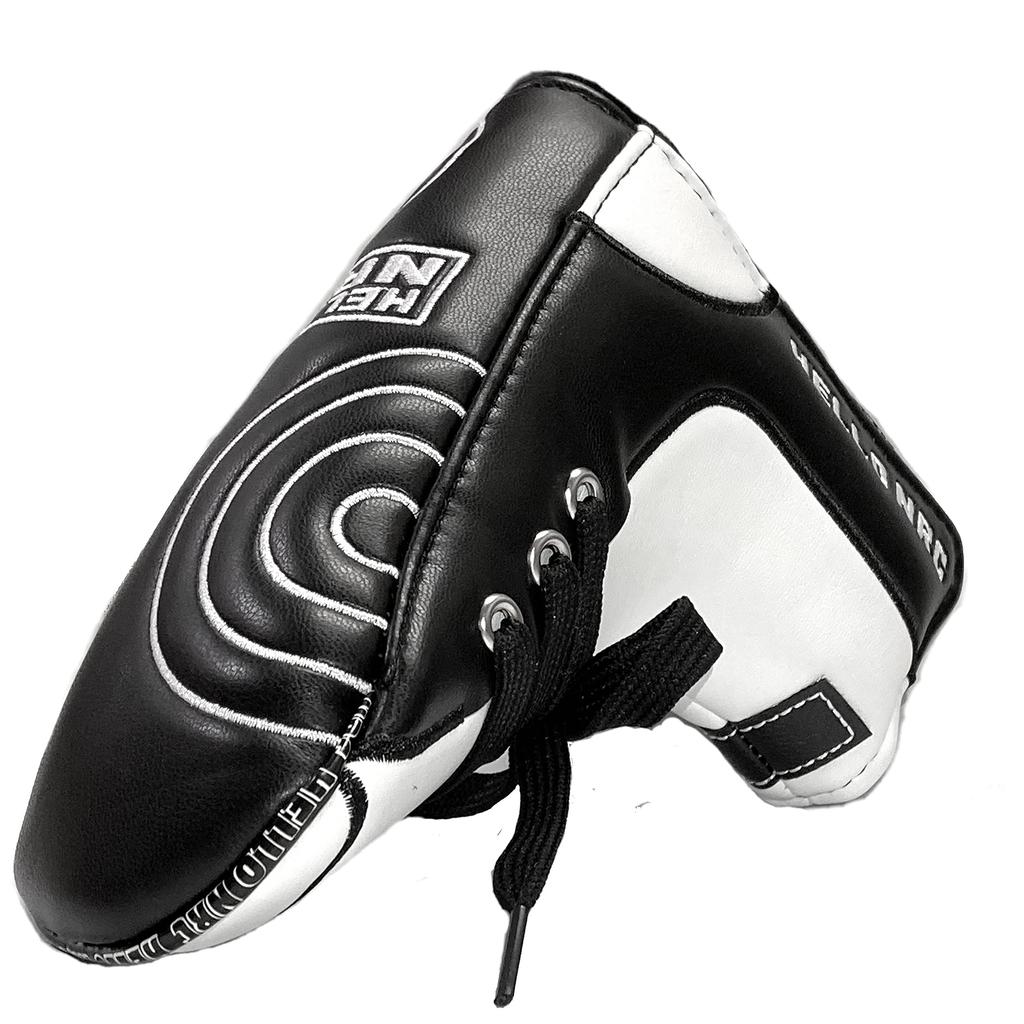 Putter-Abdeckung, Kopfabdeckung, kompatibel mit Odyssey 2 Ball, magnetischer Typ, für Mallet, kompatibel mit Scotty Cameron Odyssey, für Pin-Typ-Sneaker (Schwarz