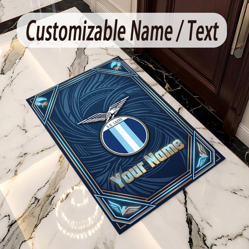 Kristal Fluweel Tapijt Lazio FC Print Aangepaste Naam Tekst Vloermat Woondecoratie
