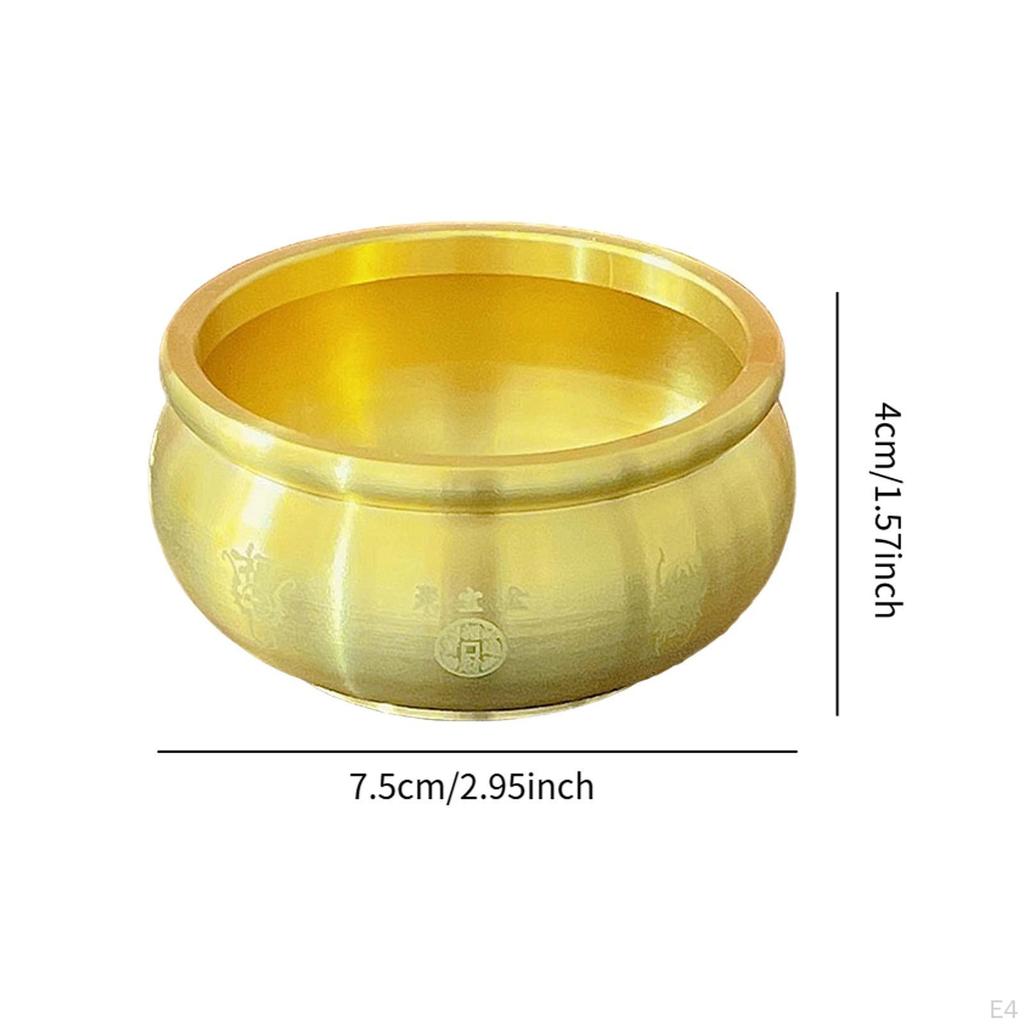 Feng Shui Treasure Bowl Desktop Ornament Creative Craft Chinese Luck Fortune Basin Decorative for