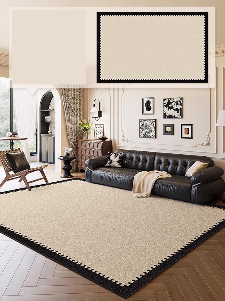 Modern Simple Living Room Carpet Advanced Geometric Pattern Bedroom Rug Large Area Light Luxury Home Decoration Coffee Table Mat