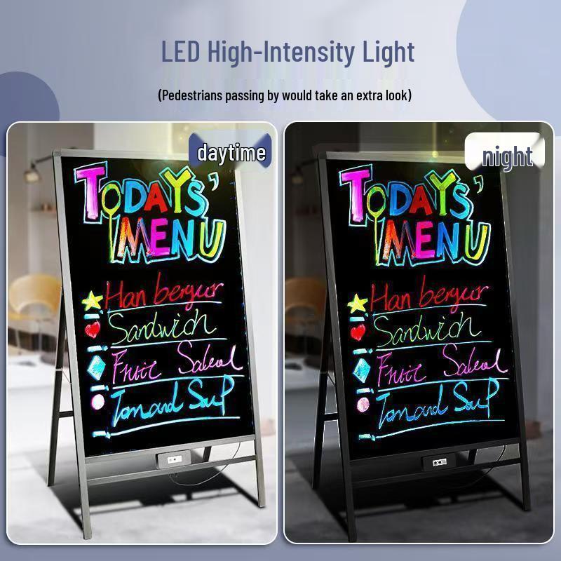 LED Glow Handwritten Fluorescent Display Board for Street Stalls and Shops