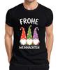 Merry Christmas Gnome Gnome Santa Hat String Lights Mens T-Shirt-