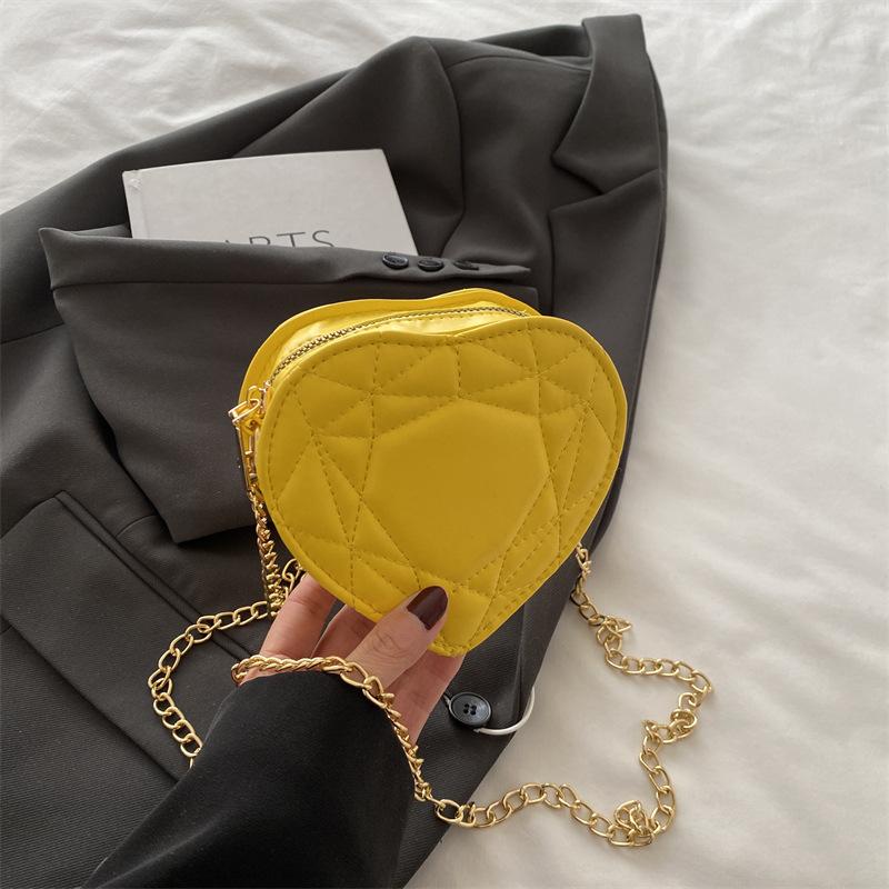 

Хит продаж сумка для мобильного телефона 2025 новая высокая ценность, маленькая, изысканная и легкая женская сумка через плечо, мессенджер, цепочка, любовь жёлтый