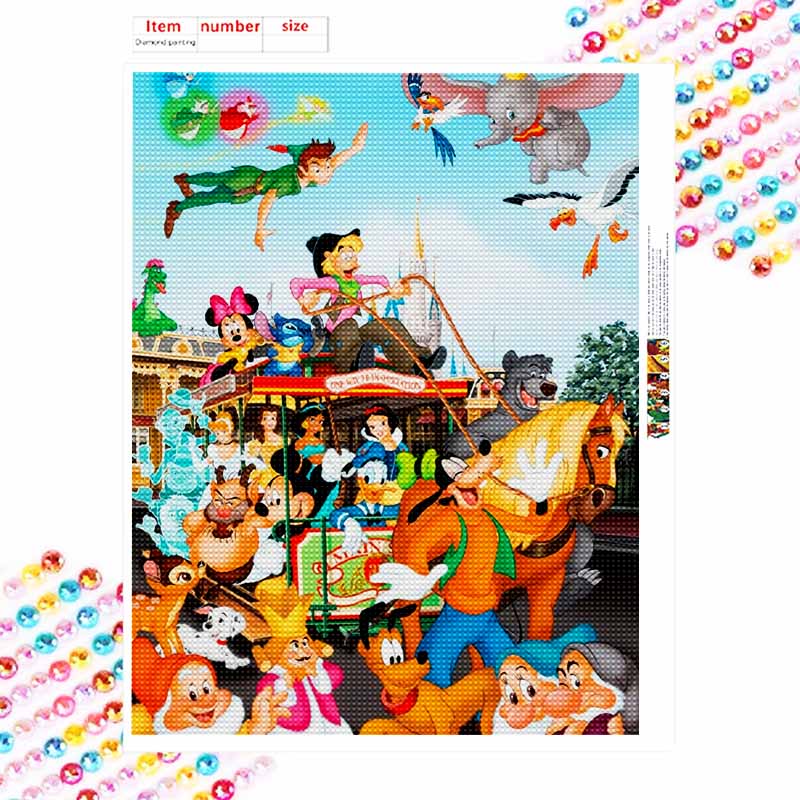 Disney Diamond Painting Kit Classic Disney Characters 5D Diamond Art Home Decor Creative Handmade Gift