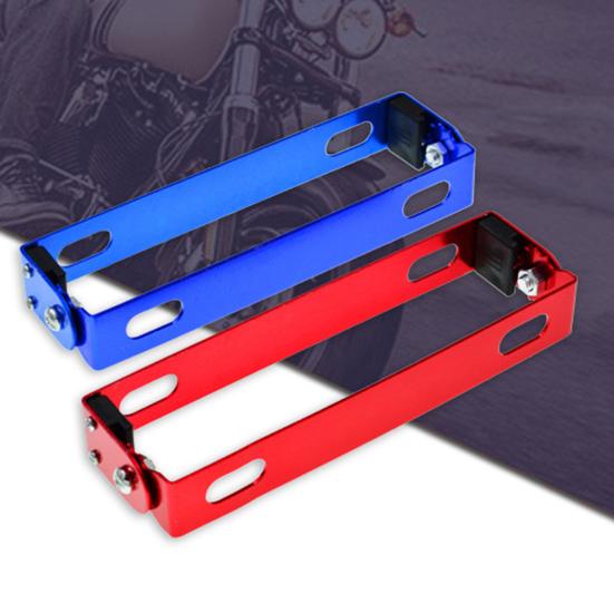 Universal Motorcycle License Plate Frame Adjustable Motorcycle Retrofit License Plate Rack Aluminum Alloy License Plate Bracket Motorcycle Accessories
