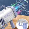64 Holes Electric Bubble Machine with Lights Bubble Maker Hand Held Bubble Blowers Outdoor Toys for Children