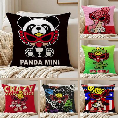 Fashion H-hysteric Mini Cushion Cover Silky Short Plush Sofa Pillow Cover Hidden Zipper Soft Dustproof Case for Home Decor