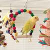 Parrots Cage Ladder Swing Set Wooden Swing Rattan Toy Standing Supplies Bridge Training Parrots Standing Supplies