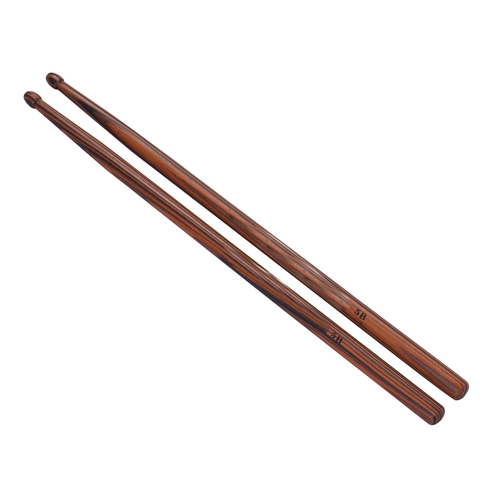 

One Pair of 5B Wooden Drumsticks Drum Sticks Maple Wood Drum Set Accessories Brown