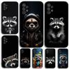 Süße Waschbär Handyhülle Für Samsung Galaxy A13,A21s,A22,A31,A32,A52,A53,A71,A80,A91 Weiche Schwarze Hülle