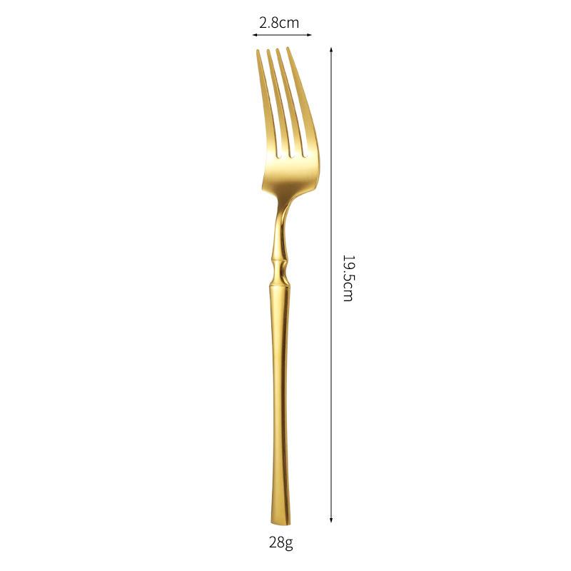 Western Knives and Forks Tableware Small Waist Steak Knives and Forks Set Stainless Steel Household Premium Food Spoon Dessert Spoon and Fork