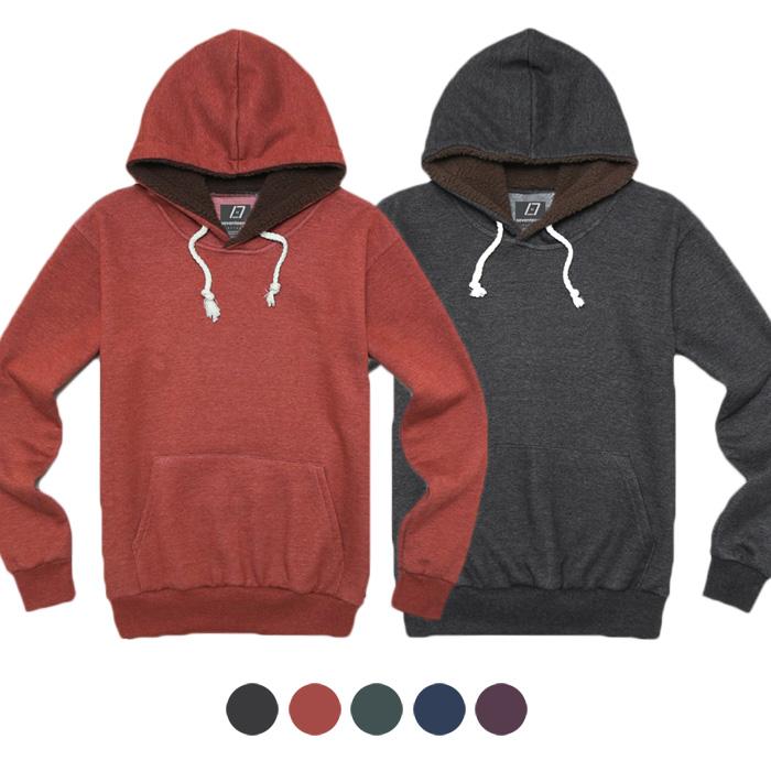 Seventeens Plain Fleece Hoodie 5 Types (Type B) Watermelon/L