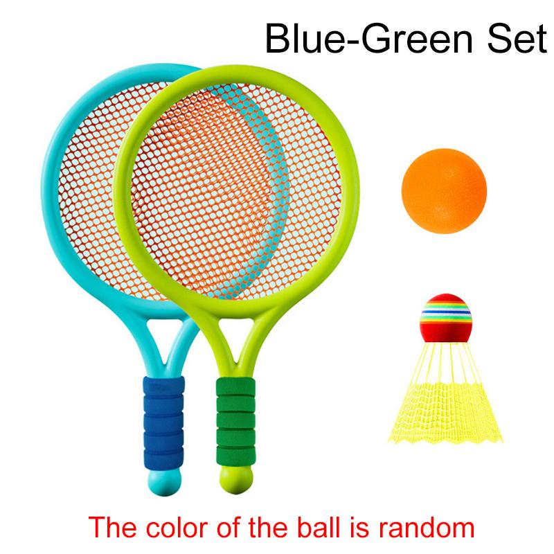 1 Set Bunte Plastik-Badminton-Tennis-Kombi-Schläger-Set mit 2 Bällen Geeignet für Party-Interaktionsspiele Sportaktivitäten ZYF