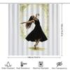 Elegant Dancer Shower Curtain Modern Art Bathroom Decor Abstract Figure Wall Hanging Home Textile Room Divider Washable
