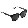 GUCCI Grey Lenses Black Frame Cool Sunglasses Oval Sunglasses Women's