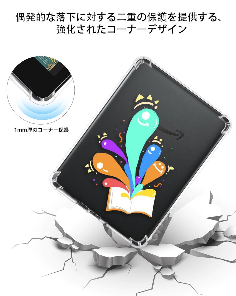 WALNEW New Kindle Paperwhite 12th Generation Clear Case Compatible with Kindle Colorsoft Signature Shockproof TPU Case 7-inch (2024 Release) Edition,