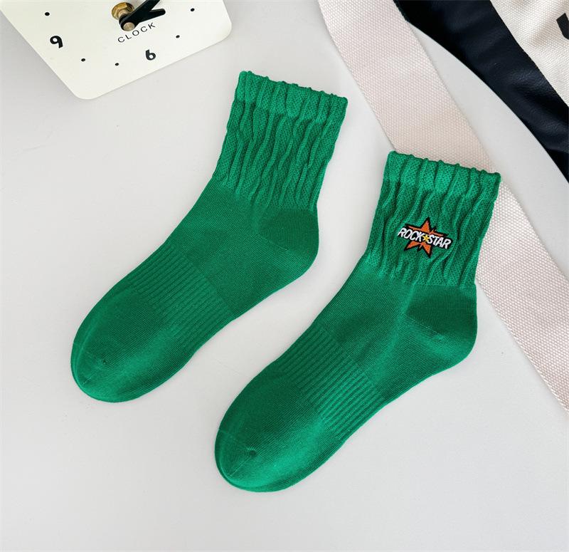 

CityBoy Унисекс Модные Уличные Плиссированные Хлопковые Носки Миди для Скейтбординга One Size 36-45