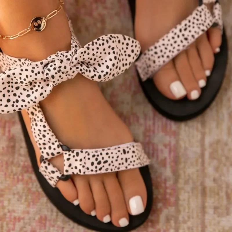 Fashion 2025 Shoes Female Open Toe Women's Sandals Outdoor Casual Sandals Women Round Toe Mixed Colors Flat with Plus Size Shoes Women