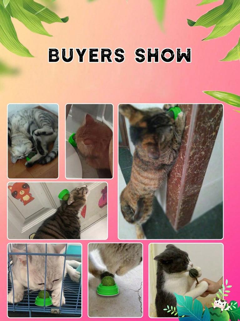 Katzenminze-Spielset, das sich dreht, kann auf den selbstklebenden Wurm geklebt werden, Gallenfruchtholz, Tiantian-Katzenbonbons, die Katzen necken, Katzenstab, Katzenspielzeug