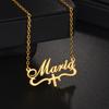 Atoztide Custom Name Necklace for Women Bottom Heart Crown Stainless Steel Jewelry Choker Chain Personalized Birthday Gift