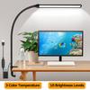 3-Colors 10 Brightness Adjustable Desk Lamp Eye Protection LED Special Bedside Reading Lamp Home Office Clip-On Table Light