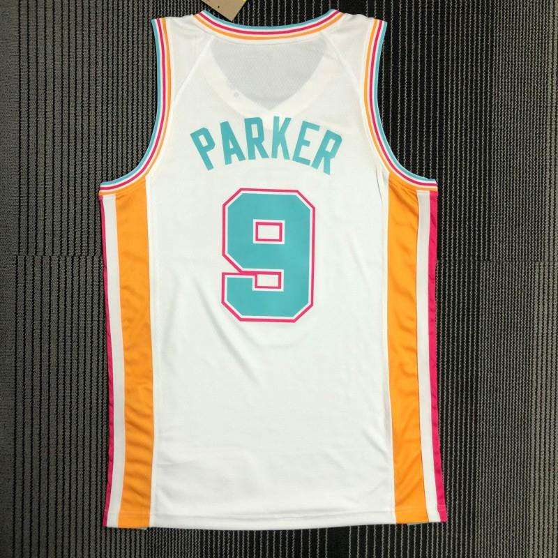 Custom Heat Pressed Basketball Jersey San Antonio Spurs 5 Murray 21 Duncan 20 Ginobili Breathable Bamboo Charcoal Fabric