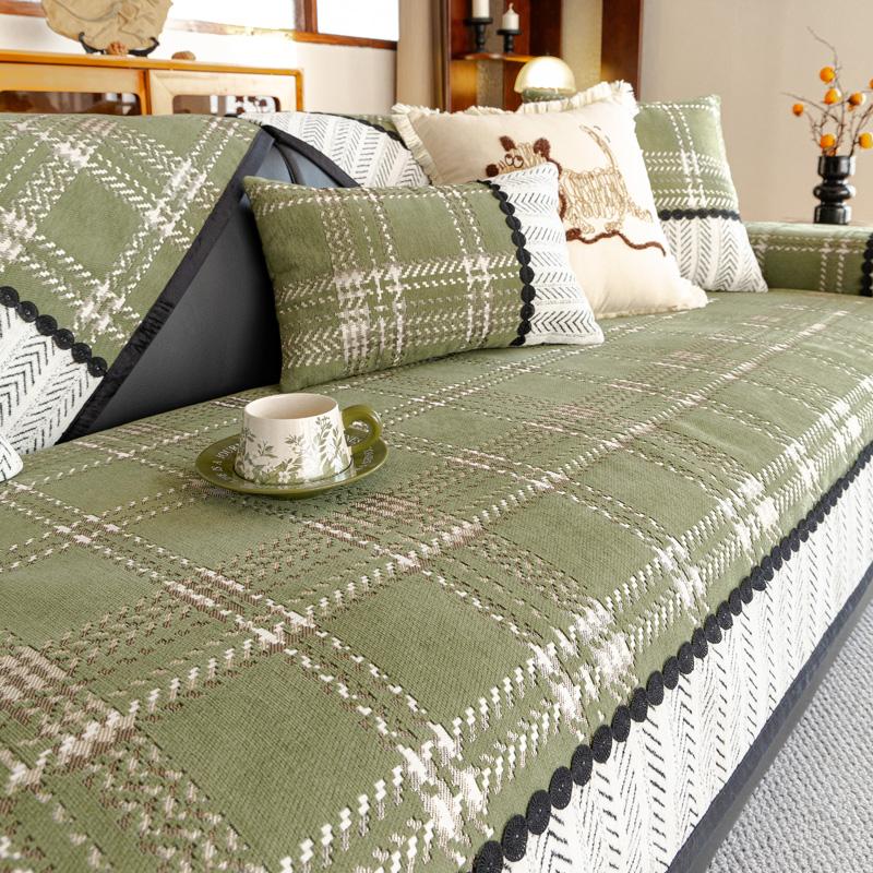 Chenille Sofa Cover Seat Cushion Non-slip Splicing Jacquard Couch Cover Sofa Towel Modern Light Luxury Universal Sofa Protection