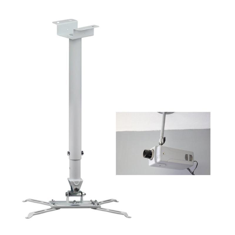 Universal Ceiling Projector Mount Holder with 360 Rotating and Adjustable Height for Home Theater or Office Setups