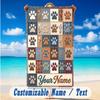 Dog Theme Beach Towel Personalized Custom Name & Text Soft Quick Dry Beach Towel for Swimming Travel