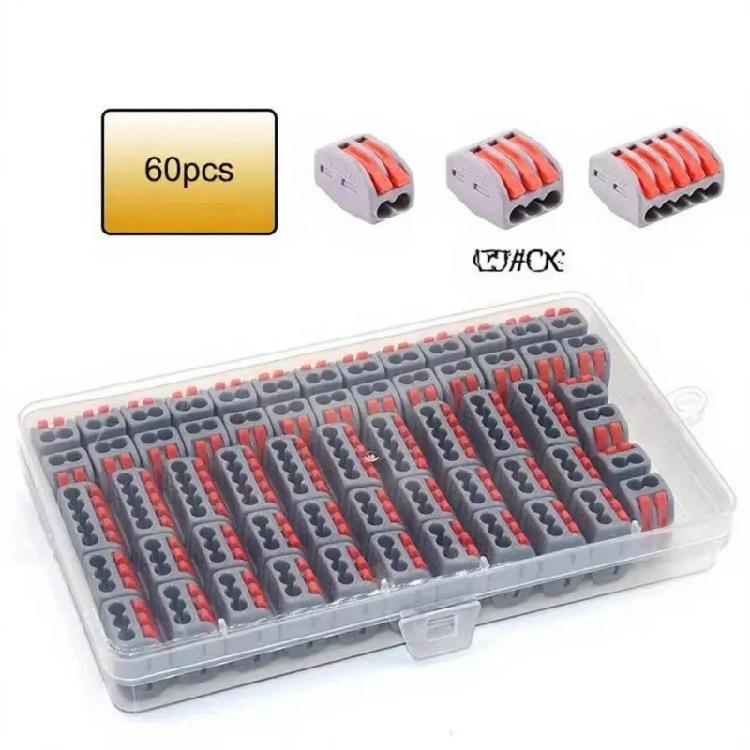 Tiny Press Nut Connectors 60 Items/Pack Efficient metal Parts For Restricted districts And DIY Projects