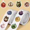 500PCS Christmas Ball Sticker Roll Retro Art Stickers for Phone Skateboard Motorcycle Coffee Cup Dorm DIY Decor