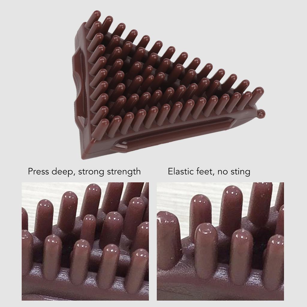 Silicone Meridian Massage Brush Triangle Dredge Collaterals Breast Slimming Brush Brown