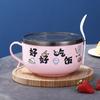Stainless Steel Bowl with Handle Double Layer Anti-scalding Instant Noodle Bowl Fruit Salad Rice Soup Bowl Kitchen Tableware