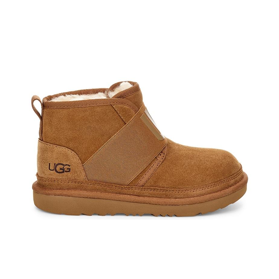 UGG Youth Neumel Sheepskin Comfortable Casual Short Snow Boots Kids boots Chestnut-Brown 1110703K-CHE