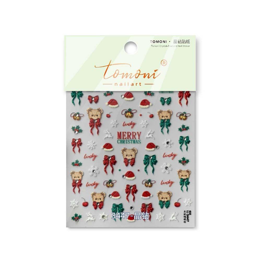 DIY Nail Charms Christmas Nail Stickers Manicure Ornaments Christmas Nail Decorations Lady