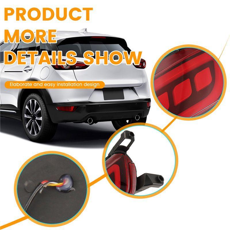Ingenious-LED Rear Fog Lamp Brake Light Turn Signal Light Reflector 1 Set For Mazda CX-3 For CX3 2015- 2020 Car Bumper Light