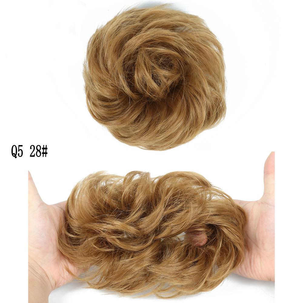 LISI HAIR Synthetic Curly Scrunchie Chignon with Elastic Rubber Band Messy Bun Ponytails Extension for Women