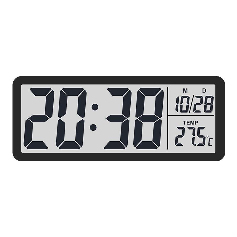 Modern Lcd Wall Clock With Temperature And Humidity Display For Living Room Decor