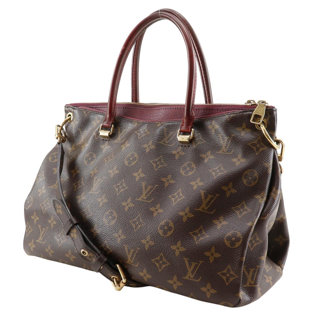 Louis Vuitton Pallas Handbag M41633 2WAYShoulder Brown Monogram Canvas Women Used