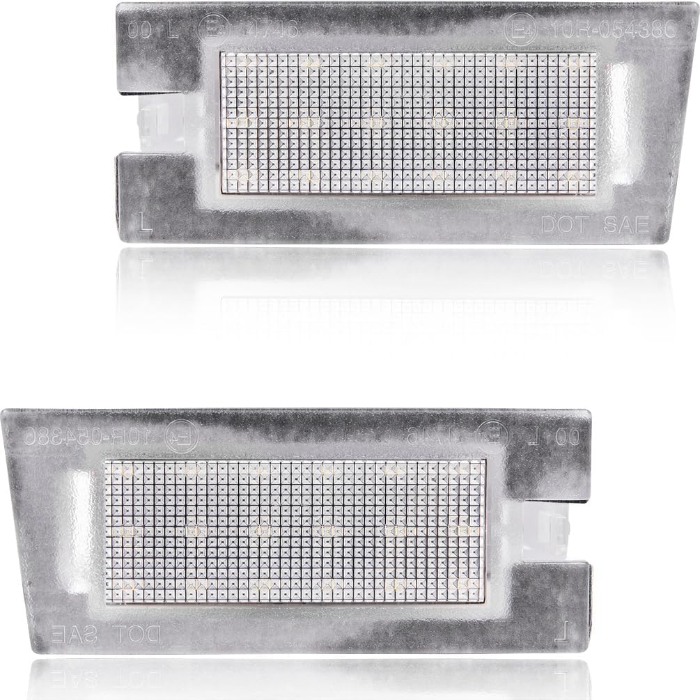 

NJSBYL 2PCS LED License Plate Light Tag Lamp Assembly For N-issan Frontier 1998-2004, Xterra 1994-2004 Pickup Trucks Rear Bumper Number Plates 18-SMD Cherokee led license plat