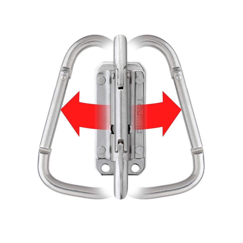 Tajima Safe System Stainless Steel Tool Holder with Slim Carabiner Folding Made of Stainless Compatible with All Types of Safe Features a Spring Lock