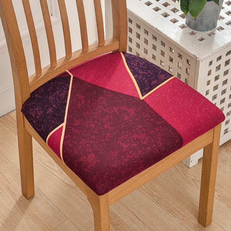 Potahy na židle do jídelny Strečový potištěný potah na jídelní židli Polstrovaný sedák na židli Slipcovers pro kuchyň, kancelář 1 ks