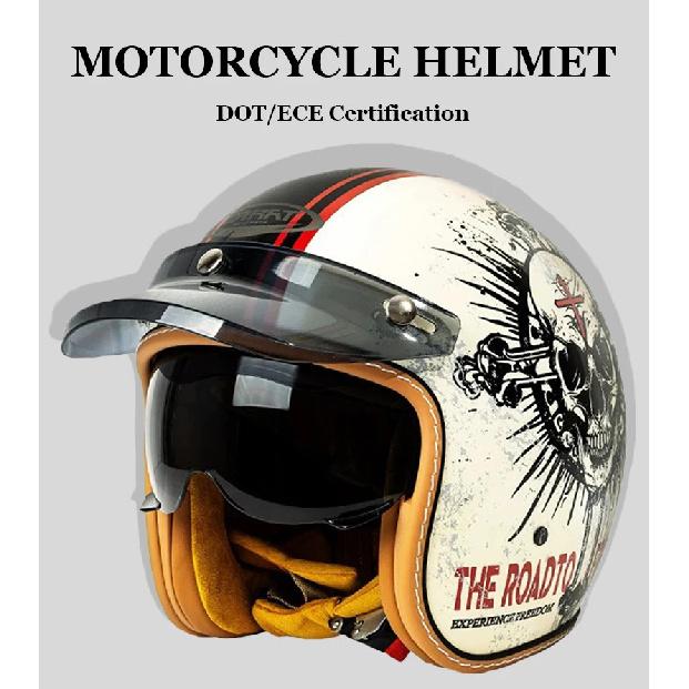 Jet Helmet Men Women Open Face Motorcycle Helmets DOT Approved Capacete De Moto ABS Material Moto Equipments ECE Certified