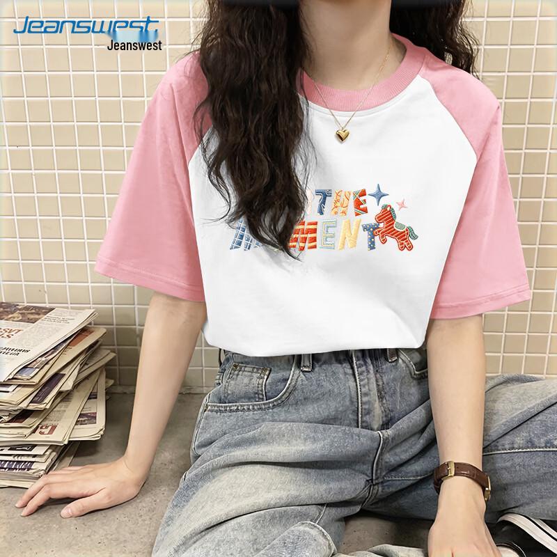 Jeanswest Women s 2026 Raglan Colorblock Cotton T-Shirt S