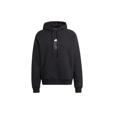 adidas Originals Solid Color Casual Hoodie Long Sleeve Sweatshirt Men Tops Black HY6173