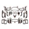 For Land Cruiser LC300 2022 2023 Peach Wood Grain Interior Trim Gear Head Cover Steering Wheel Frame Car Door Handle Sticker
