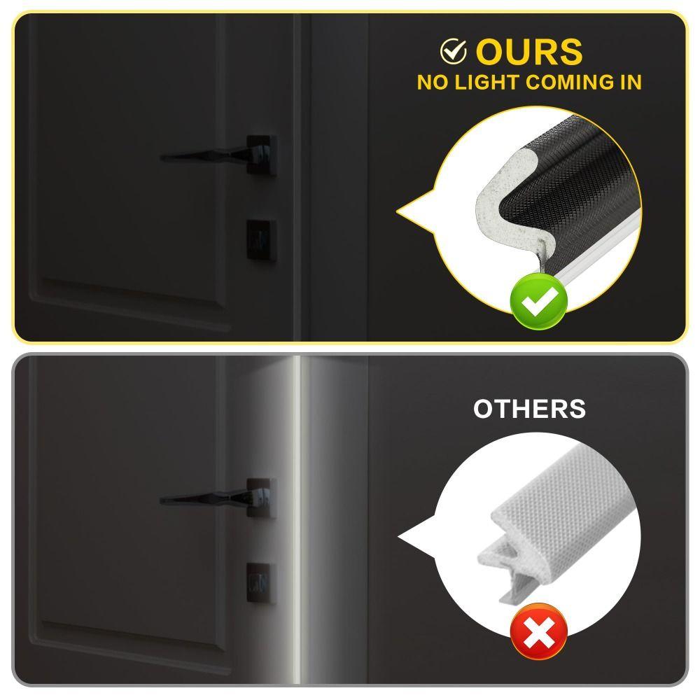 Q-Shaped Foam Door Seal Strip Noise Cancelling Exterior Door Weather Stripping Window
