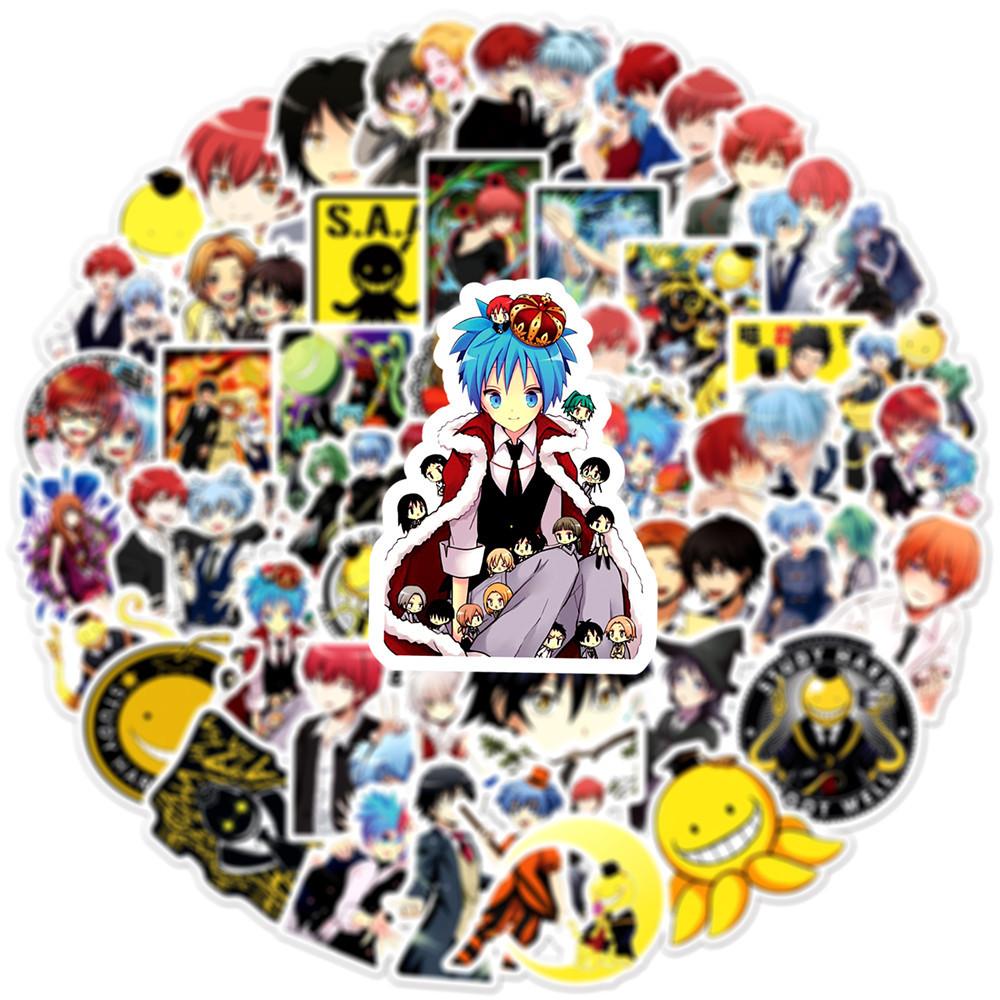 10 30 50Pcs  Japanese Anime Assassination Classroom Graffiti Classic Stickers  Water Removable Trolley Boxdecal Home Decor