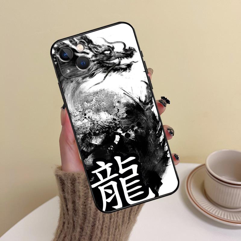 

Asian Chinese Dragon Phone Case For iPhone 15 Pro Max 11 12 13 14 16 17 Pro Max mini Plus 16e 17 Air Cover Funda iPhone 16Pro MAX