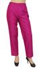 Phagun Women's Beige Dupion Pants High Waist Narrow Bottom Trousers-Large